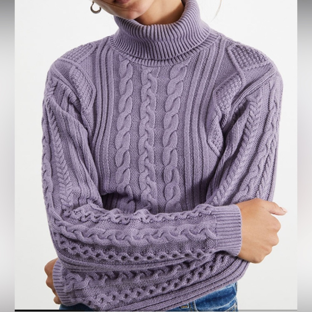 PacSunKendall & Kylie That Girl Cable Stitch Cropped Sweater